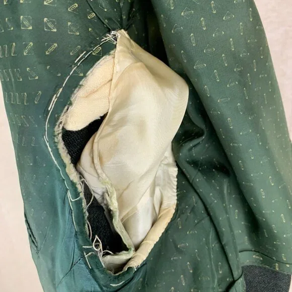 Vintage 60s Jacket Size 42L Green Wool Blazer Suit Sport Coat 1950s Academia